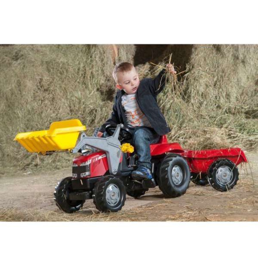 Toys * | Rolly Toys Rolly Kid Massey Ferguson Tractor With Loader And Trailer Outdoor Games