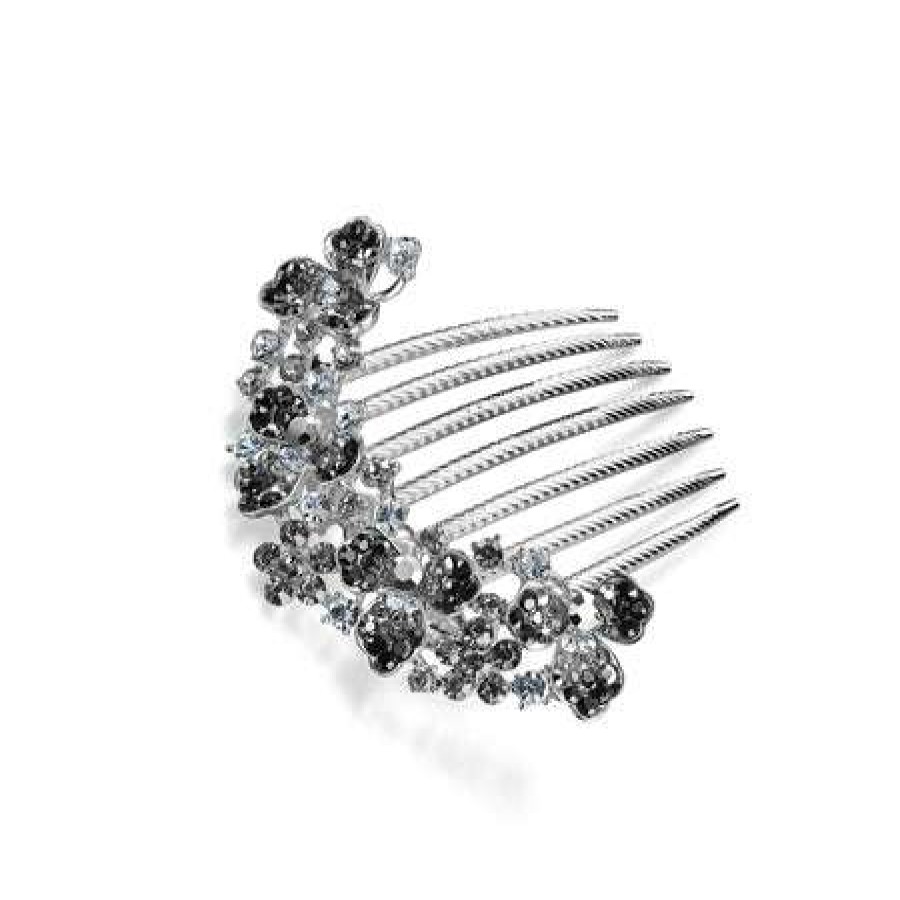 Giftware * | Giftware Newbridge Silverware Hair Accessory With Black And Clear Stones